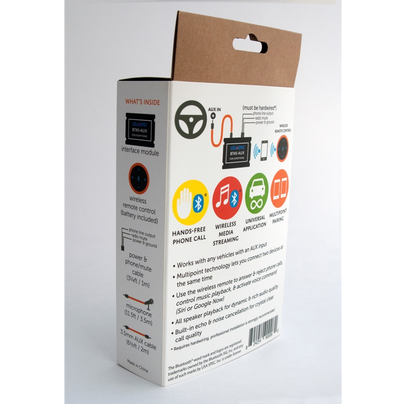 BT45-AUX Universal Bluetooth Music Phone Interface